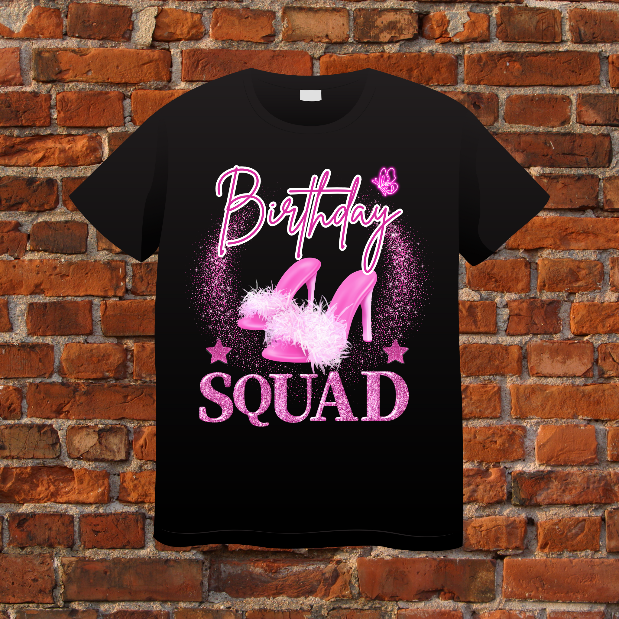 Birthday Squad Glitter Shirts